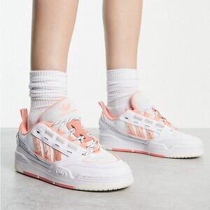 Adidas size 8 adi2000 in white and pink: like new!